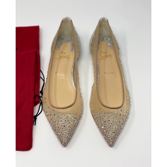 Christian Louboutin follies strass flat rete/calf - Picture 4 of 16
